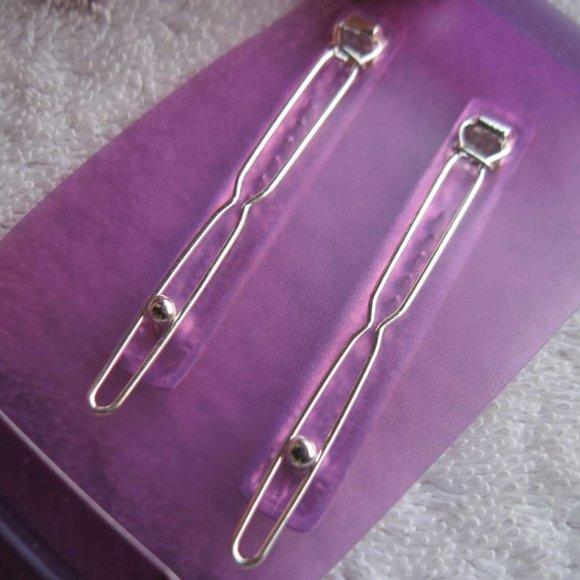 2 Goody Boutique Textured Metal Hair Barrettes Secure Back Clips Stay Tight Gold - Picture 9 of 15